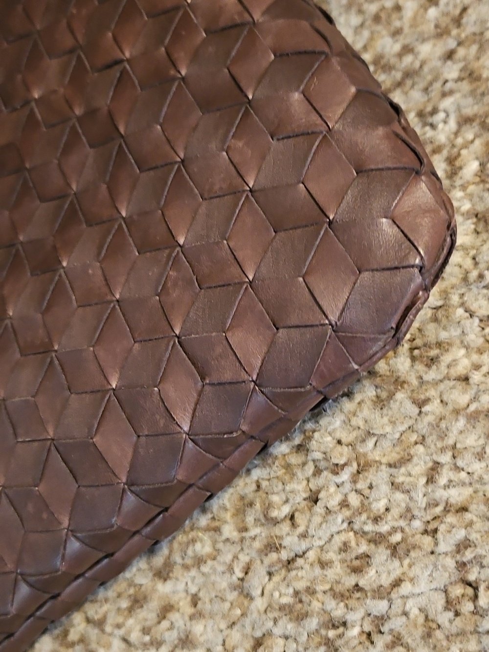 Gorgeous Madewell 10" Woven Soft Brown Leather Crossbody Bag Clean - Picture 2 of 10